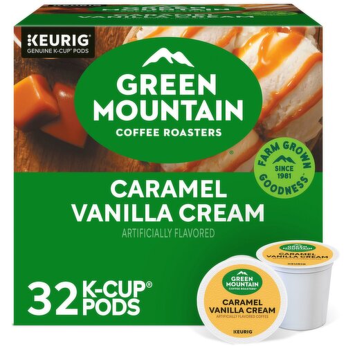 Green Mountain Coffee Roasters Caramel Vanilla Cream Coffee K-Cup Pods, 32 count, 10.6 oz