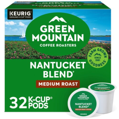 Green Mountain Coffee Roasters Nantucket Blend Medium Roast Coffee K-Cup Pods, 32 count, 10.6 oz