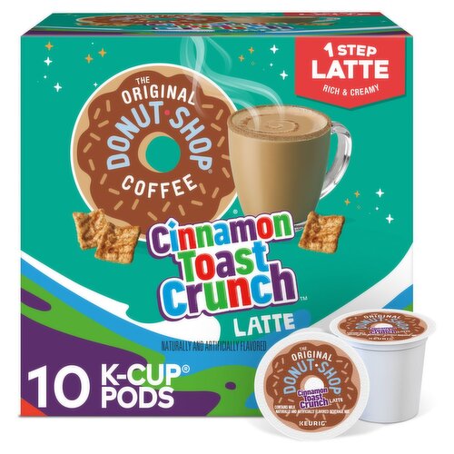 The Original Donut Shop One Step Cinnamon Toast Crunch Latte 10 Count K-Cup Pods