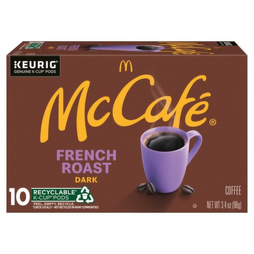 McCafé French Roast Dark Coffee K-Cup Pods, 10 count, 3.4 oz