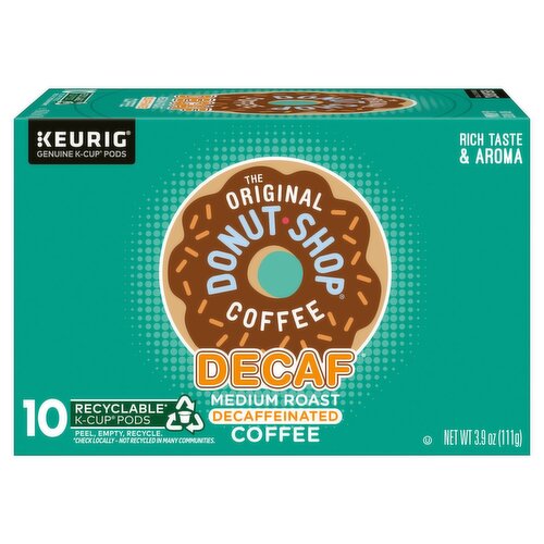 The Original Donut Shop Decaf Medium Roast Decaffeinated Coffee K-Cup Pods, 10 count, 3.9 oz