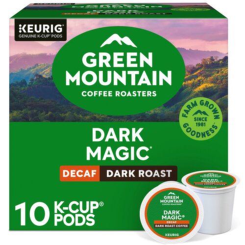 Green Mountain Coffee Roasters Dark Magic Decaf Dark Roast Coffee K-Cup Pods, 10 count, 4.0 oz