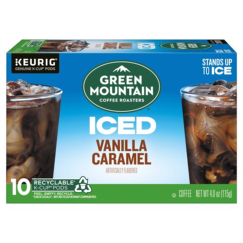 Green Mountain Coffee Roasters Iced Vanilla Caramel Coffee K-Cup Pods, 10 count, 4.0 oz