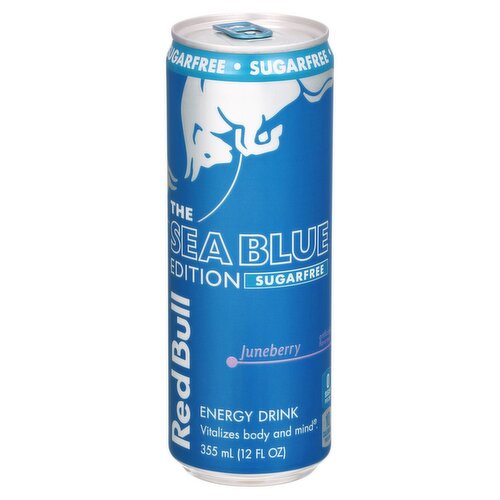 Red Bull The Sea Blue Edition Sugarfree Juneberry Energy Drink, 12 fl oz