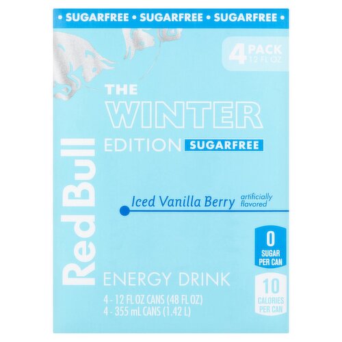 Red Bull The Winter Edition Iced Vanilla Berry Energy Drink, 12 fl oz, 4 count