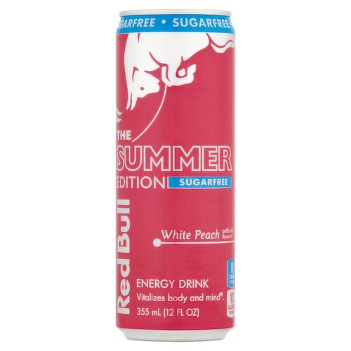 Red Bull The Summer Edition Sugar Free White Peach Energy Drink, 12 fl oz