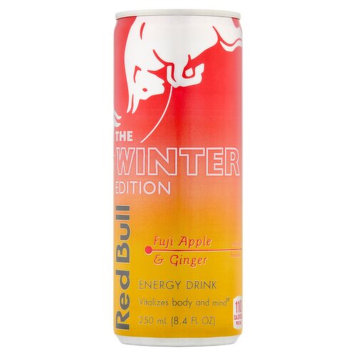 Red Bull Fuji Apple & Ginger Energy Drink The Winter Edition, 8.4 fl oz