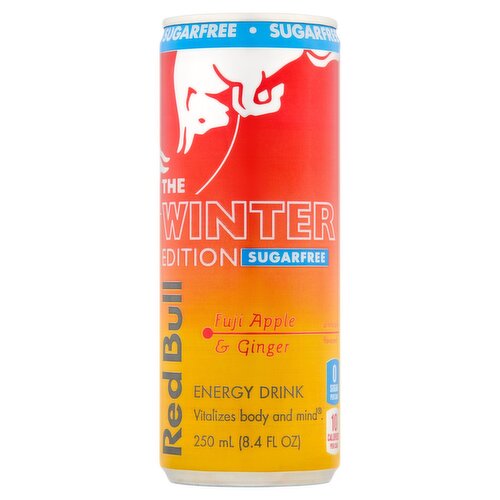 Red Bull Sugarfree Fuji Apple & Ginger Energy Drink The Winnter Edition, 8.4 fl oz