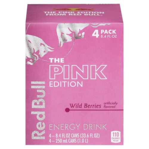 Red Bull The Pink Edition Wild Berries Energy Drink, 8.4 fl oz, 4 count