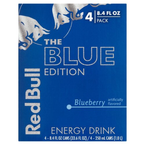 Red Bull The Blue Edition Blueberry Energy Drink, 8.4 fl oz, 4 count