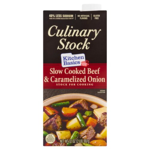 Kitchen Basics Slow Cooked Beef & Caramelized Onion Culinary Stock, 32 oz