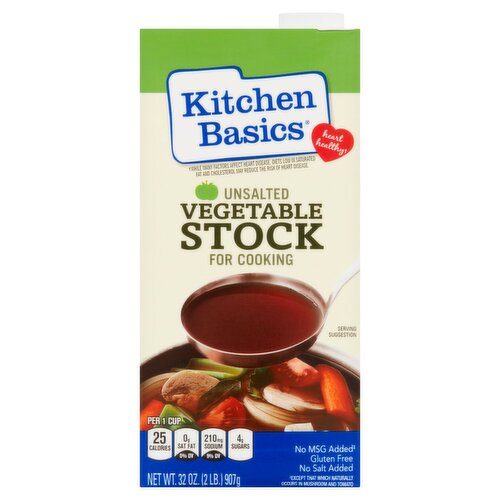 Kitchen Basics Unsalted Vegetable Stock, 32 oz