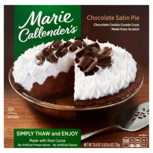 Marie Callender's Chocolate Satin Pie, 25.6 oz