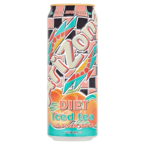 AriZona Diet Iced Tea with Peach Flavor, 23 fl oz