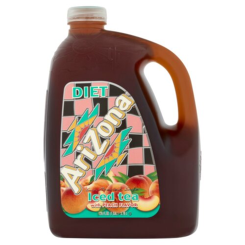 AriZona Diet Sun Brewed Style Iced Tea with Peach Flavor, 128 fl oz l oz 