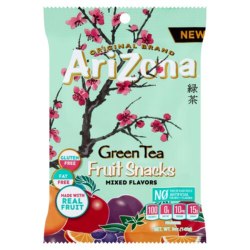 AriZona Mixed Flavors Green Tea Fruit Snacks, 5 oz