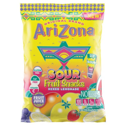 AriZona Mixed Lemonade Sour Fruit Snacks, 5 oz