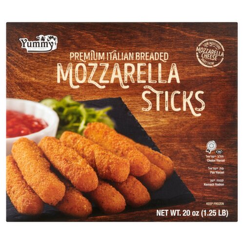 Yummy Premium Italian Breaded Mozzarella Sticks, 20 oz