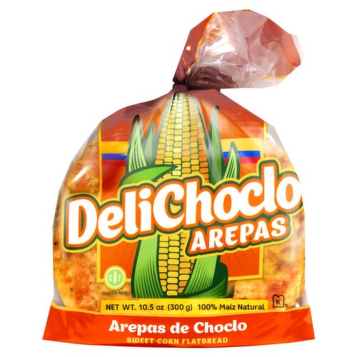 Delichoclo Arepas Sweet Corn Flatbread, 10.5 oz