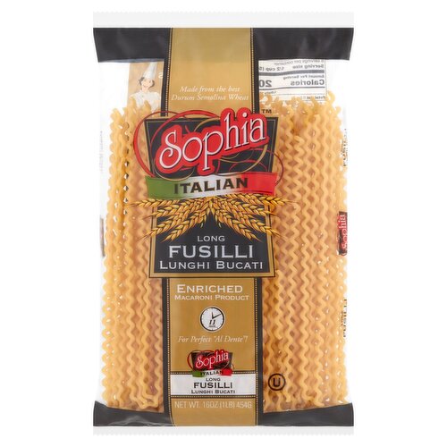 Sophia Italian Long Fusilli Pasta, 16 oz