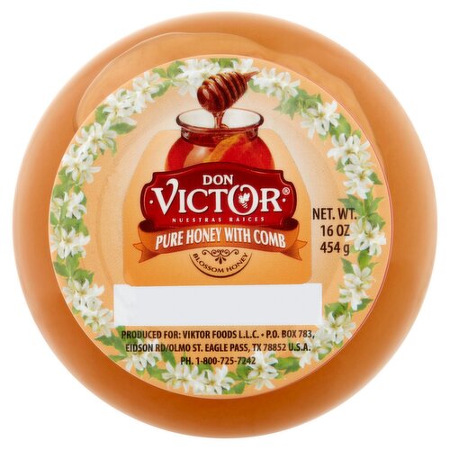 Don Victor Blossom Pure Honey with Comb, 16 oz