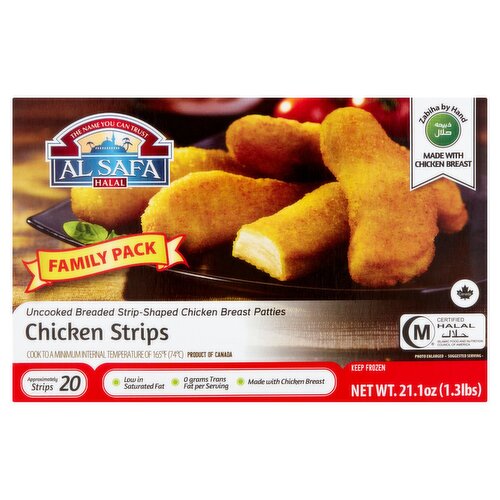 Al Safa Halal Chicken Strips Family Pack, 20 count, 21.1 oz