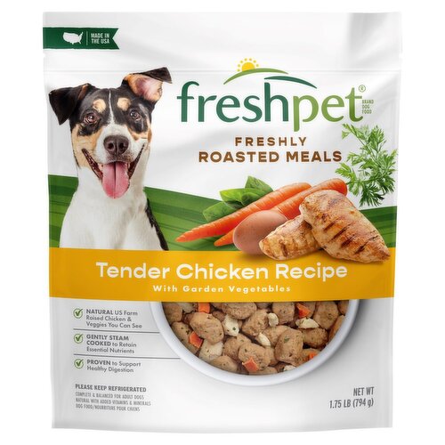 Freshpet Select Roasted Meals Tender Chicken Recipe with Garden Vegetables Dog Food, 1.75 lb