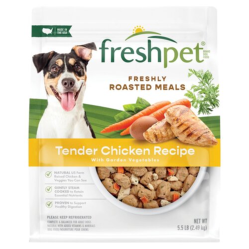 Freshpet Freshly Roasted Meals Tender Chicken Recipe with Garden Vegetables Dog Food, 5.5 lb