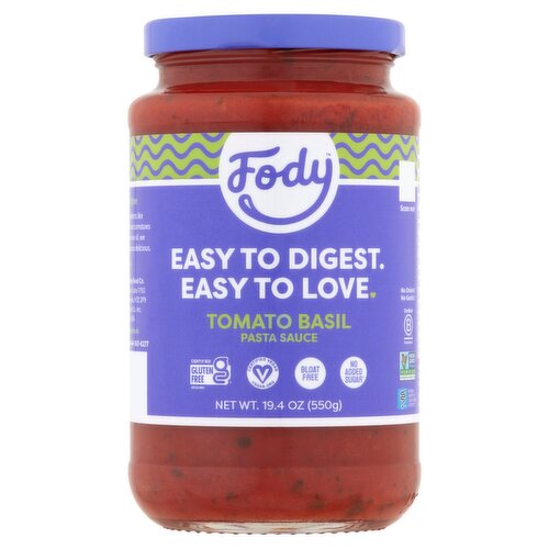 Fody Tomato Basil Pasta Sauce, 19.4 oz