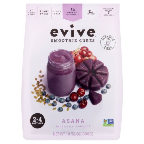 Evive Asana Smoothie Cubes, 10.58 oz