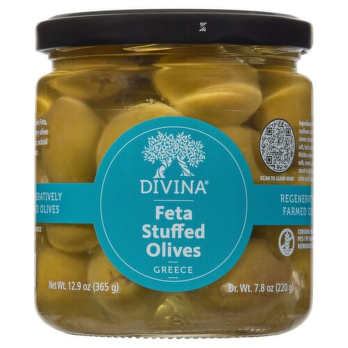Divina Feta Stuffed Olives, 12.9 oz