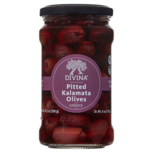 Divina Pitted Kalamata Olives, 10.2 oz