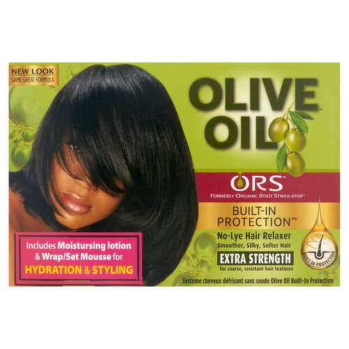 ORS Olive Oil Built-In Protection Extra Strenght No-Lye Hair Relaxer, 1 complete application