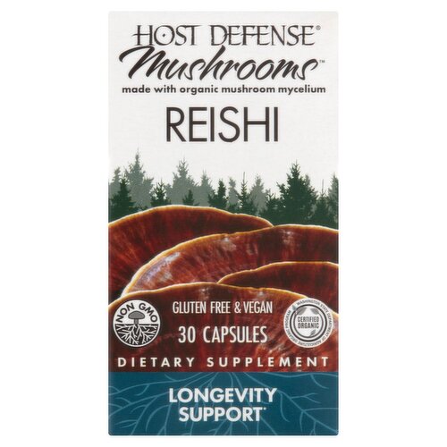 Host Defense Mushrooms Reishi Dietary Supplement, 30 count