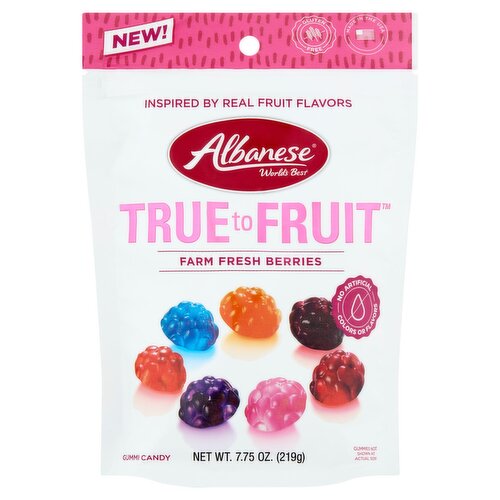Albanese True to Fruit Farm Fresh Berries Gummi Candy, 7.75 oz