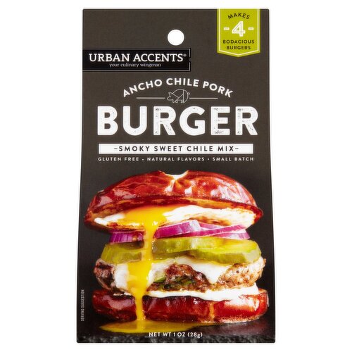 Urban Accents Ancho Chile Pork Burger Smoky Sweet Chile Mix, 1 oz