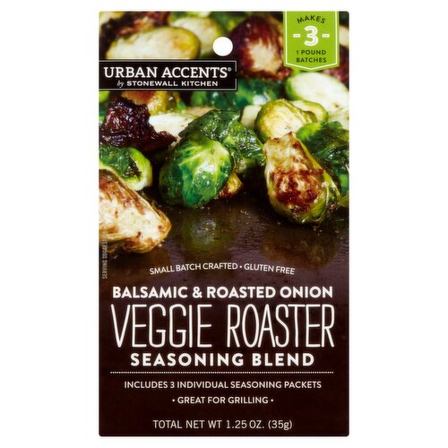 Urban Accents Balsamic & Roasted Onion Veggie Roaster Seasoning Blend, 3 count 1.25 oz