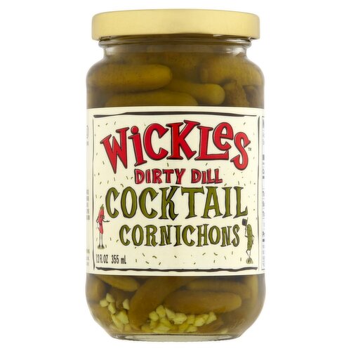 Wickles Dirty Dill Cocktail Cornichons, 12 fl oz