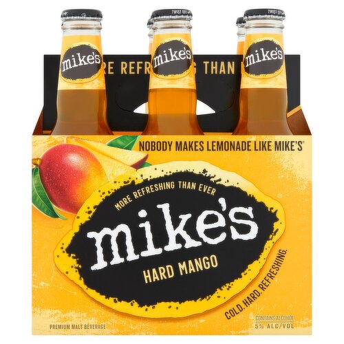 Mike's Hard Mango Premium Malt Beverage, 11.2 fl oz, 6 count