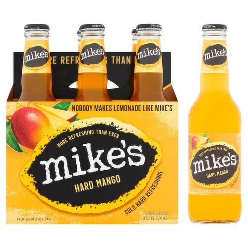 Mike's Hard Mango Premium Malt Beverage, 11.2 fl oz, 6 count