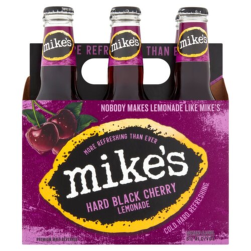 Mike's Hard Black Cherry Lemonade Premium Malt Beverage, 11.2 fl oz, 6 count