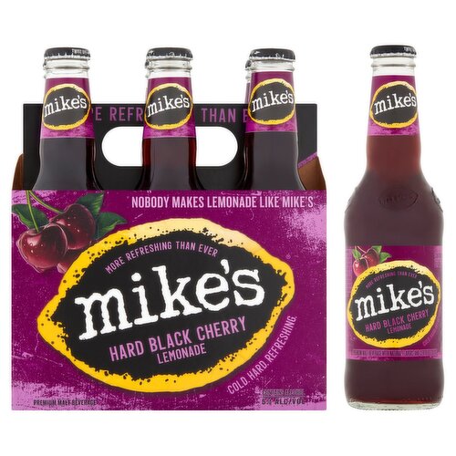 Mike's Hard Black Cherry Lemonade Premium Malt Beverage, 11.2 fl oz, 6 count
