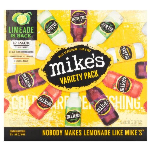 Mike's Beer Variety Pack, 12 count, 11.2 fl oz