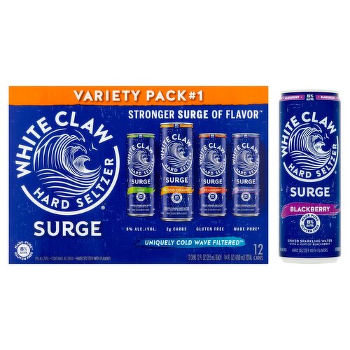 White Claw Surge Hard Seltzer Variety Pack, 12 fl oz, 12 count