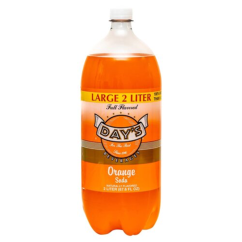 Day's Full Flavored Orange Soda, 2 liter