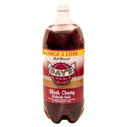 Day's Full Flavored Black Cherry Wishniak Soda, 2 liter