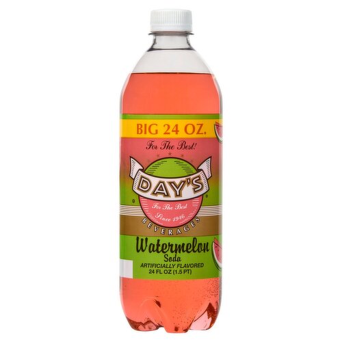 Day's Watermelon Soda, 24 fl oz