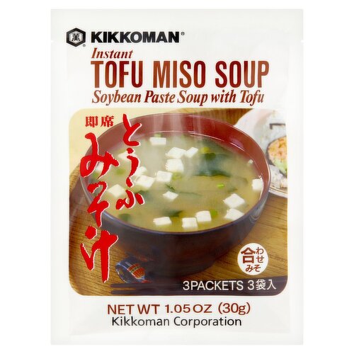 Kikkoman Instant Tofu Miso Soup, 3 count, 1.05 oz