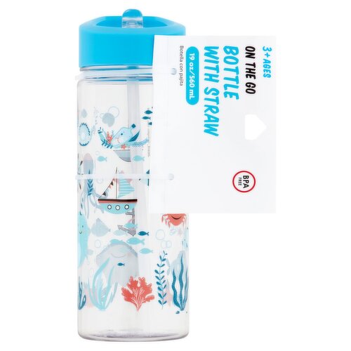 Jacent On the Go 19 oz Bottle with Straw, 3+ Ages