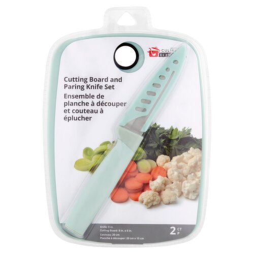 Jacent Culinary Elements Cutting Board and Paring Knife Set, 2 count